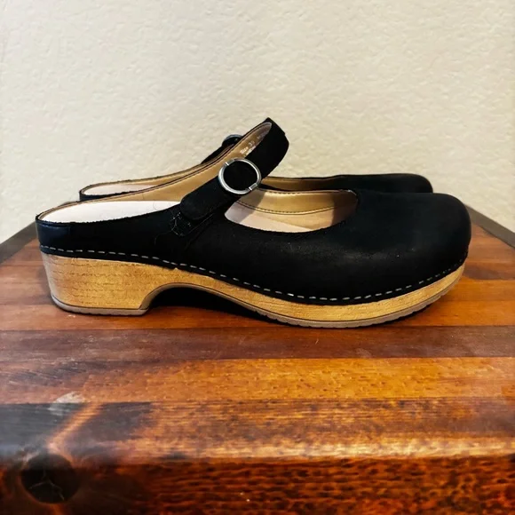 Dansko Bria Mary Jane Mule Clogs Black - Picture 3 of 7